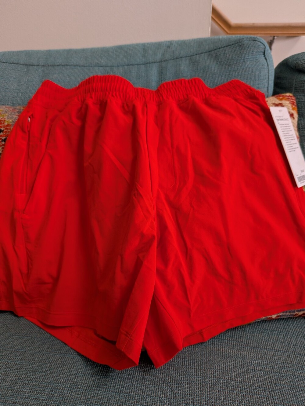 Lululemon Pace Breaker Short 5" LL Men's Red Athletic Workout Shorts NWT Size L